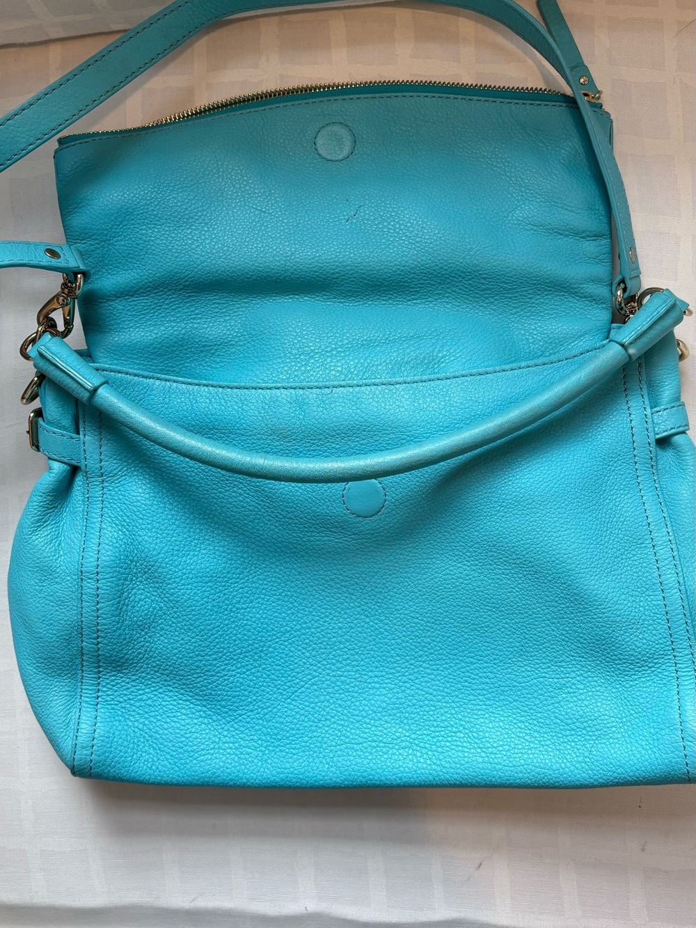Kate Spade Teal Leather Shoulder Bag from the Cobble Hill collection.